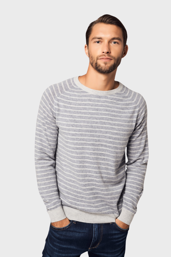 Aesthetic Striped Cashmere Sweater