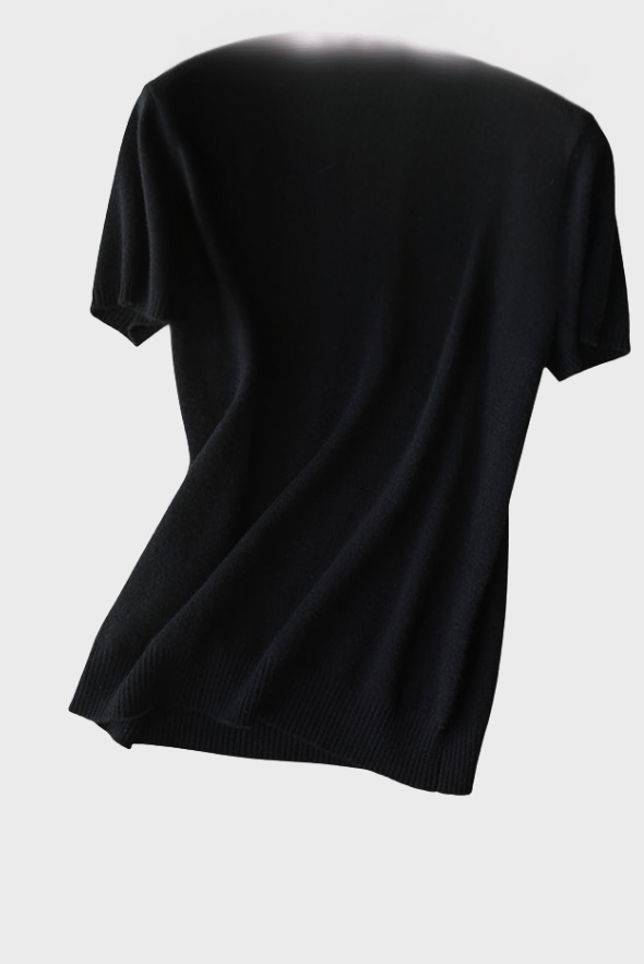 Silk Cashmere V-Neck T-Shirt