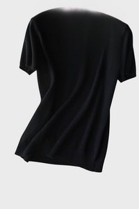 Silk Cashmere V-Neck T-Shirt3136642581283058