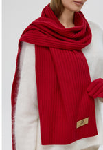 Load image into Gallery viewer, Flat-Ribbed Knit Merino Wool Scarf
