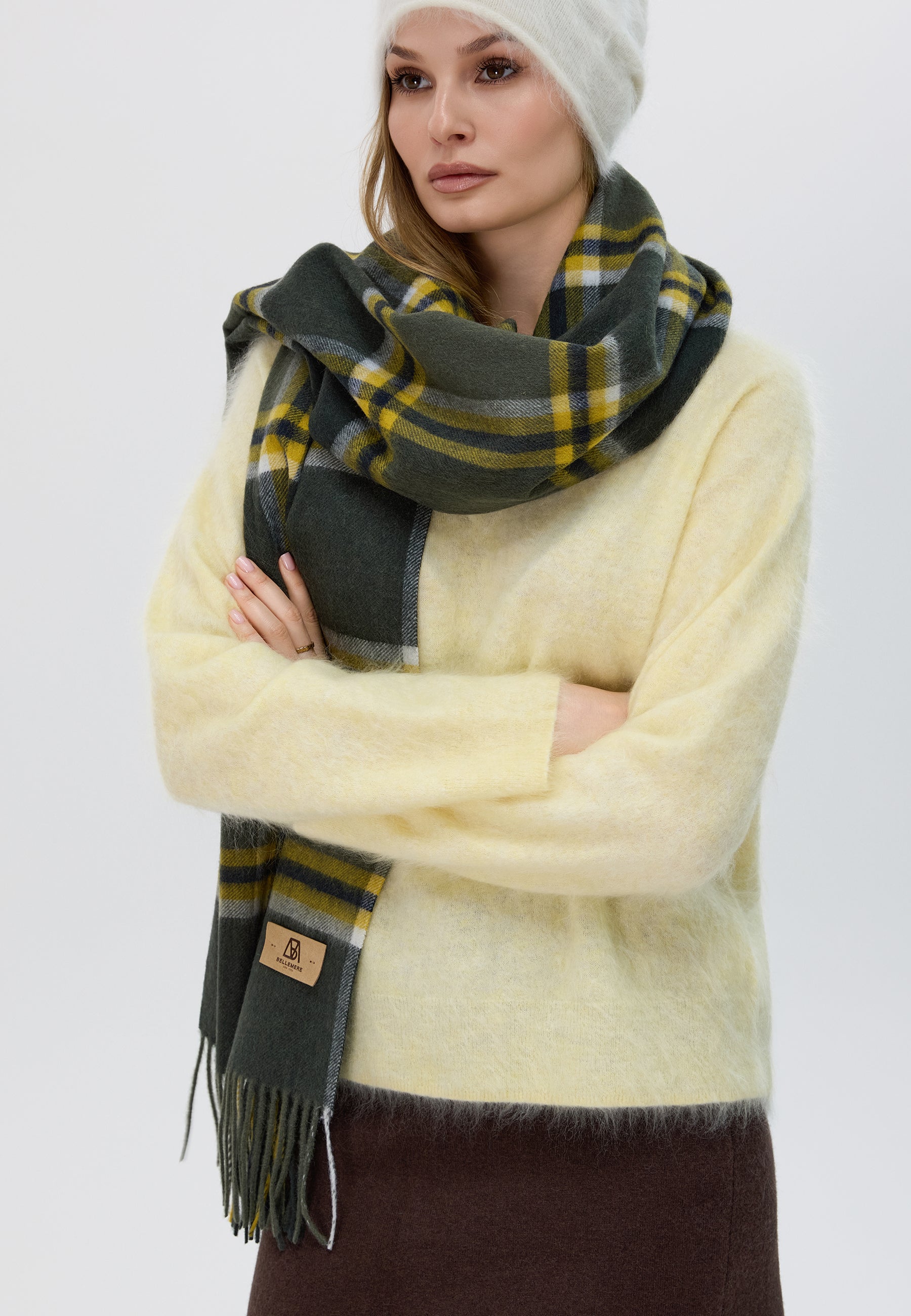 Classic Checker Lambswool Shawl