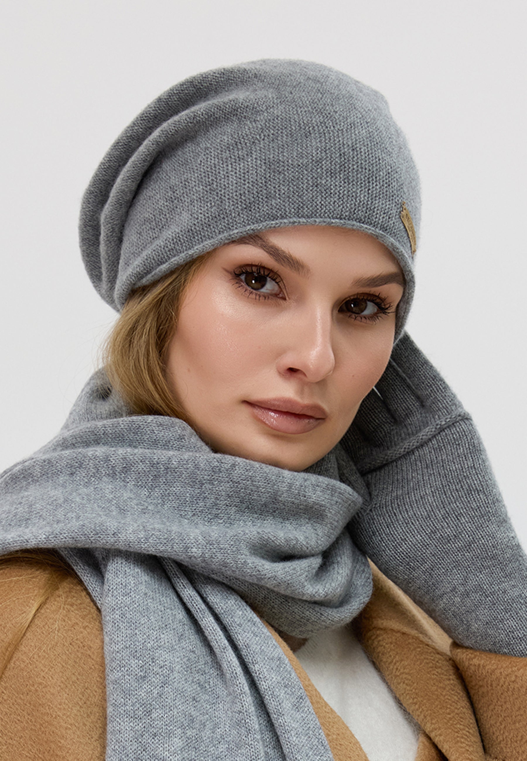 Double-Layer Cashmere Beanie
