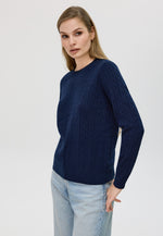 Charger l&#39;image dans la galerie, Cable-knit Crew Neck Cashmere Sweater
