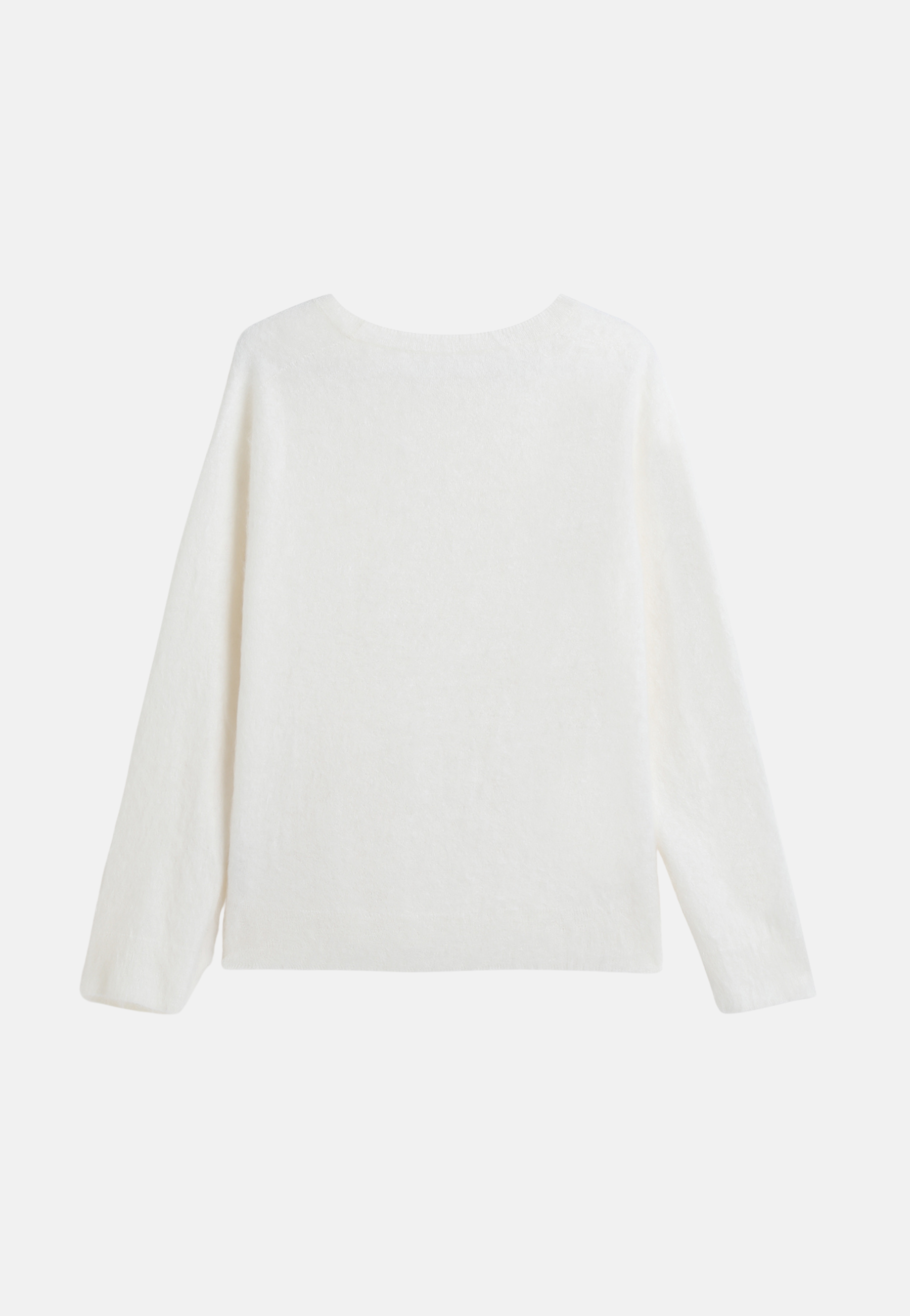 Brushed Silk Cashmere Crew-Neck Sweater