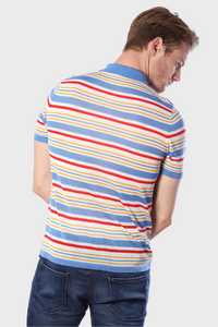 Fantasy Stripe Multicolor Tencel Polo2536073469477106