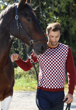 Carica l&#39;immagine nel visualizzatore di Gallery, Checker Print Cashmere Merino Sweater
