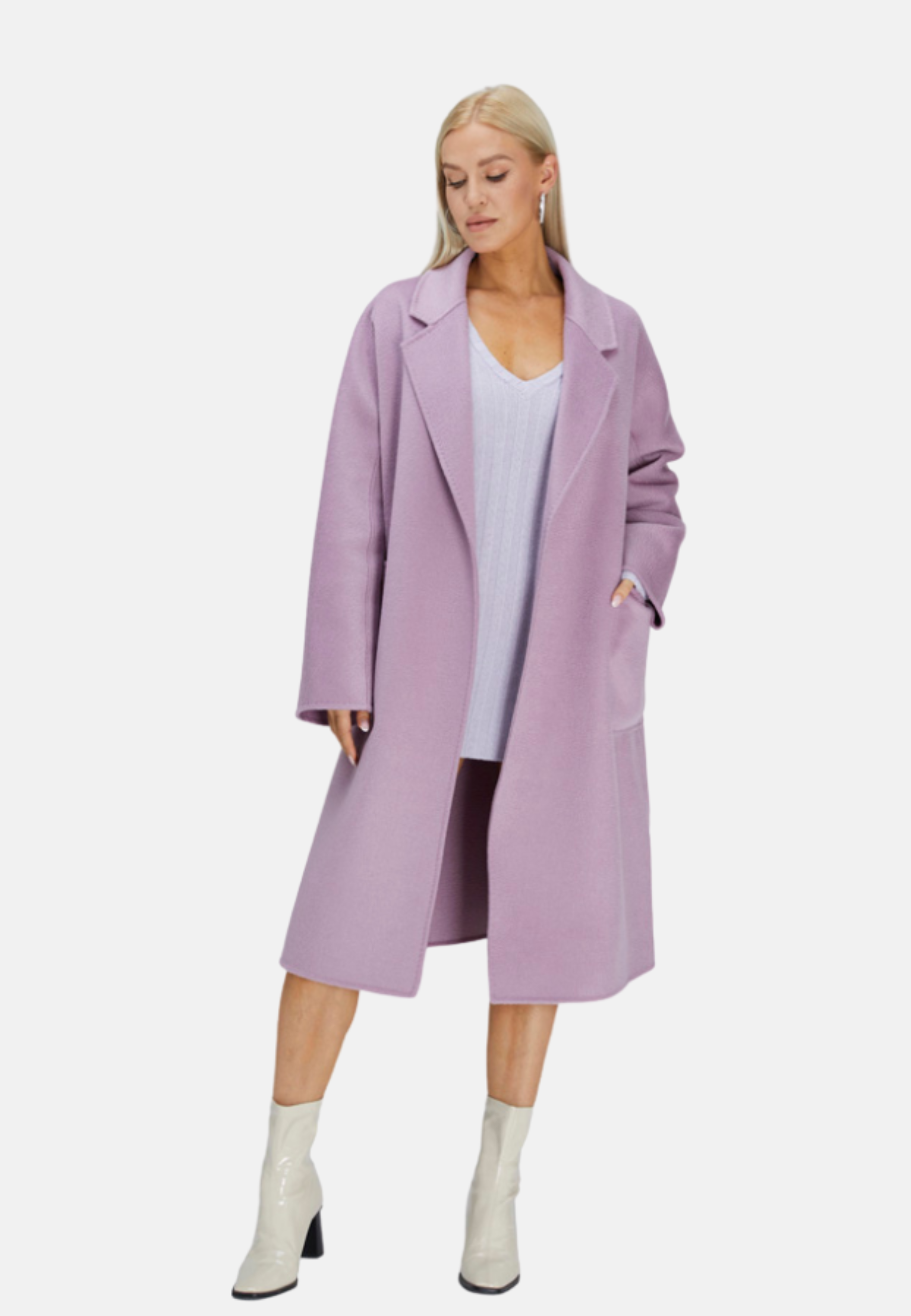 Coat with Belt (Classic Knit Ribbed)