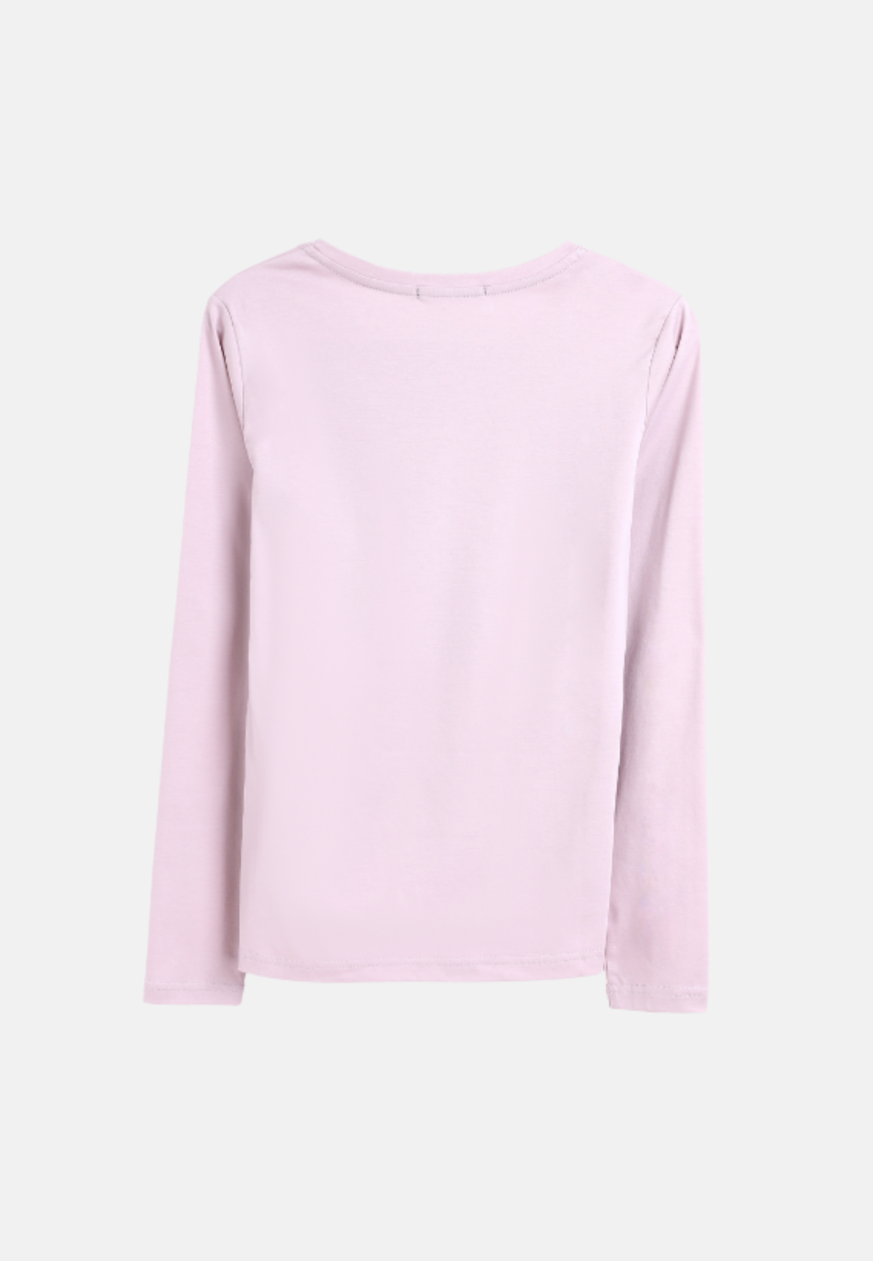 Long Sleeve Crew Neck Mercerized Cotton Women T-Shirt