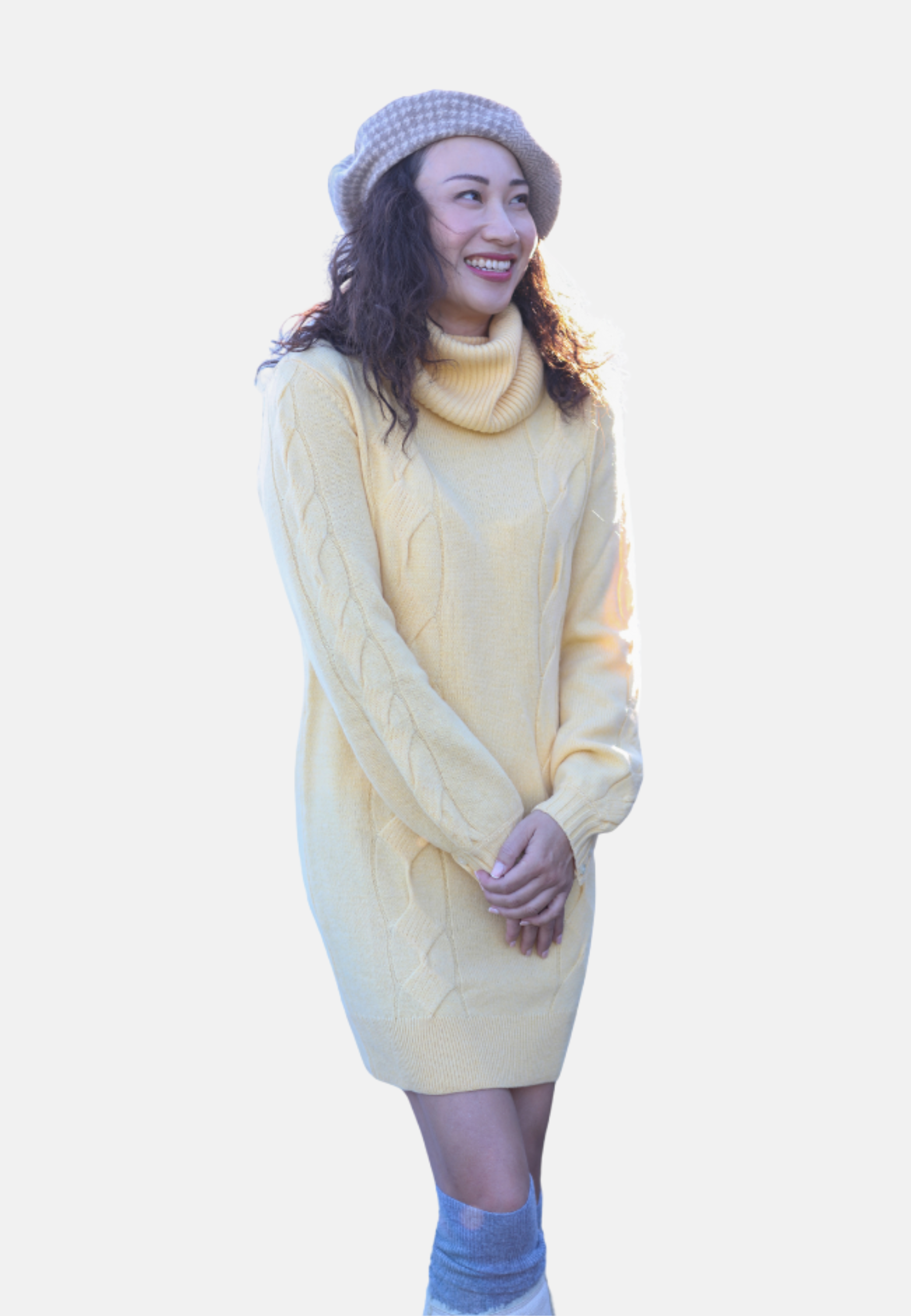 Cashmere Turtleneck Mini-Sweater