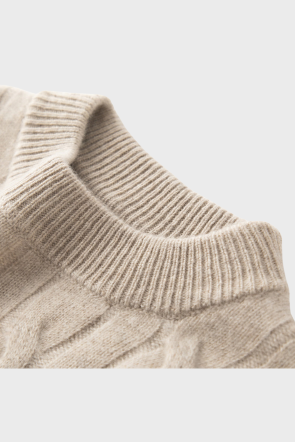 Rich Cable-Knit Cashmere Sweater