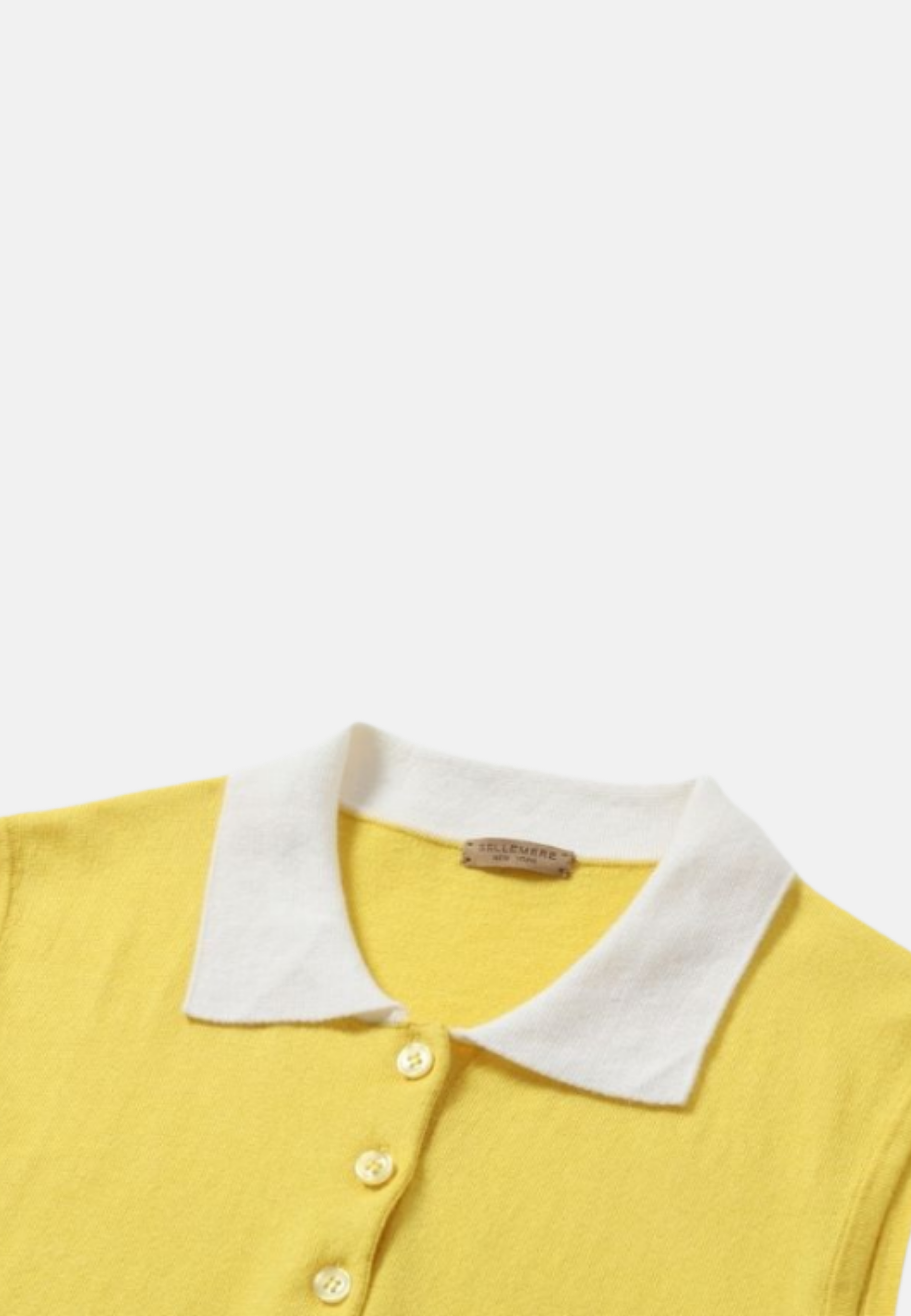 Cotton Cashmere Sleeveless Polo Shirt