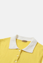 Lade das Bild in den Galerie-Viewer, Cotton Cashmere Sleeveless Polo Shirt
