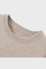 Load image into Gallery viewer, Solid Crew Neck Cashmere Sweater
