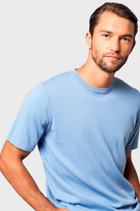 Classic Crew Neck Cotton Cashmere T-Shirt436082348392690