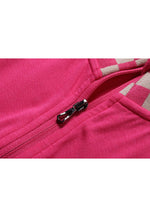 Lade das Bild in den Galerie-Viewer, Premium Cotton Blend Checkered Collar Half-Zipped Top
