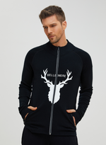 Load image into Gallery viewer, Unisex Merino Deer Design Full Zipped Jacket
