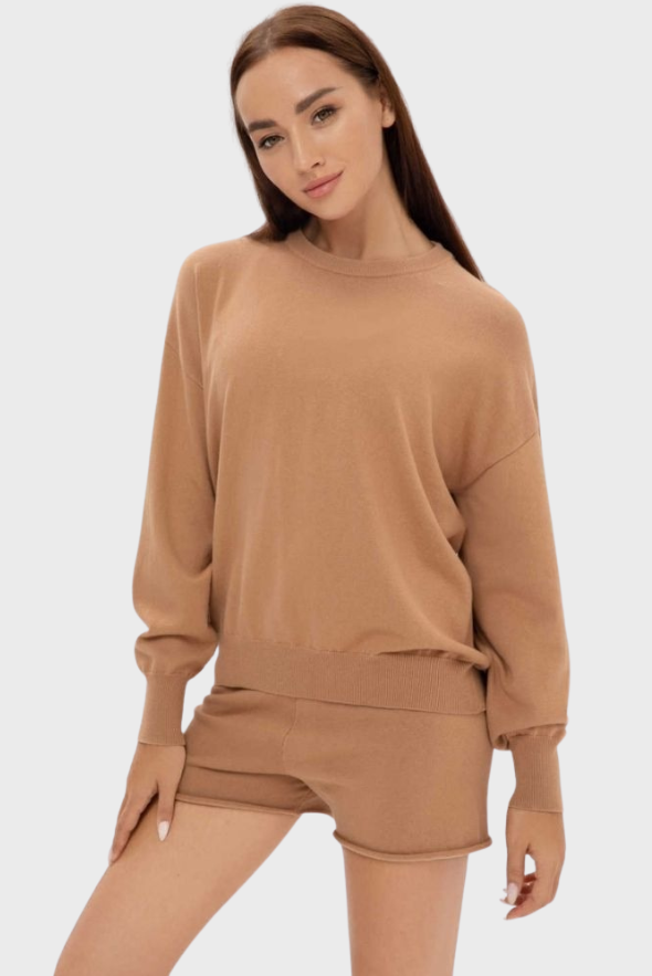 cotton cashmere pullover short