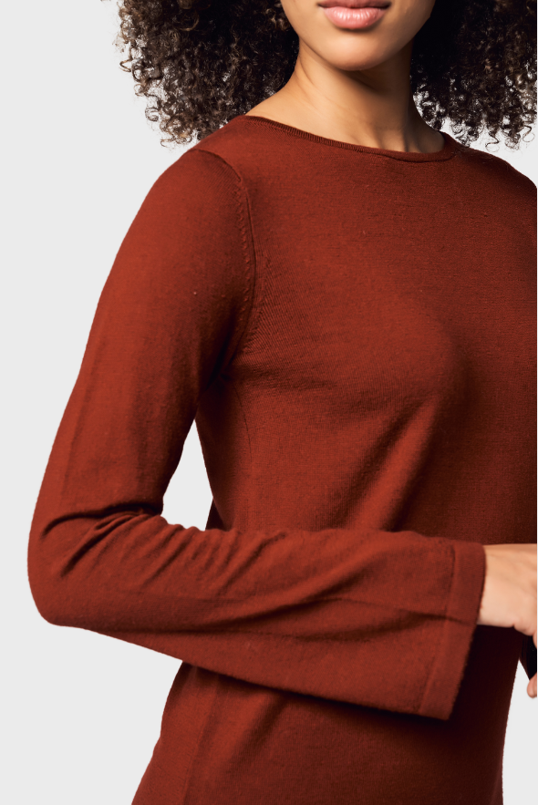 Wide Sleeved SuperFine Merino Wool Dress