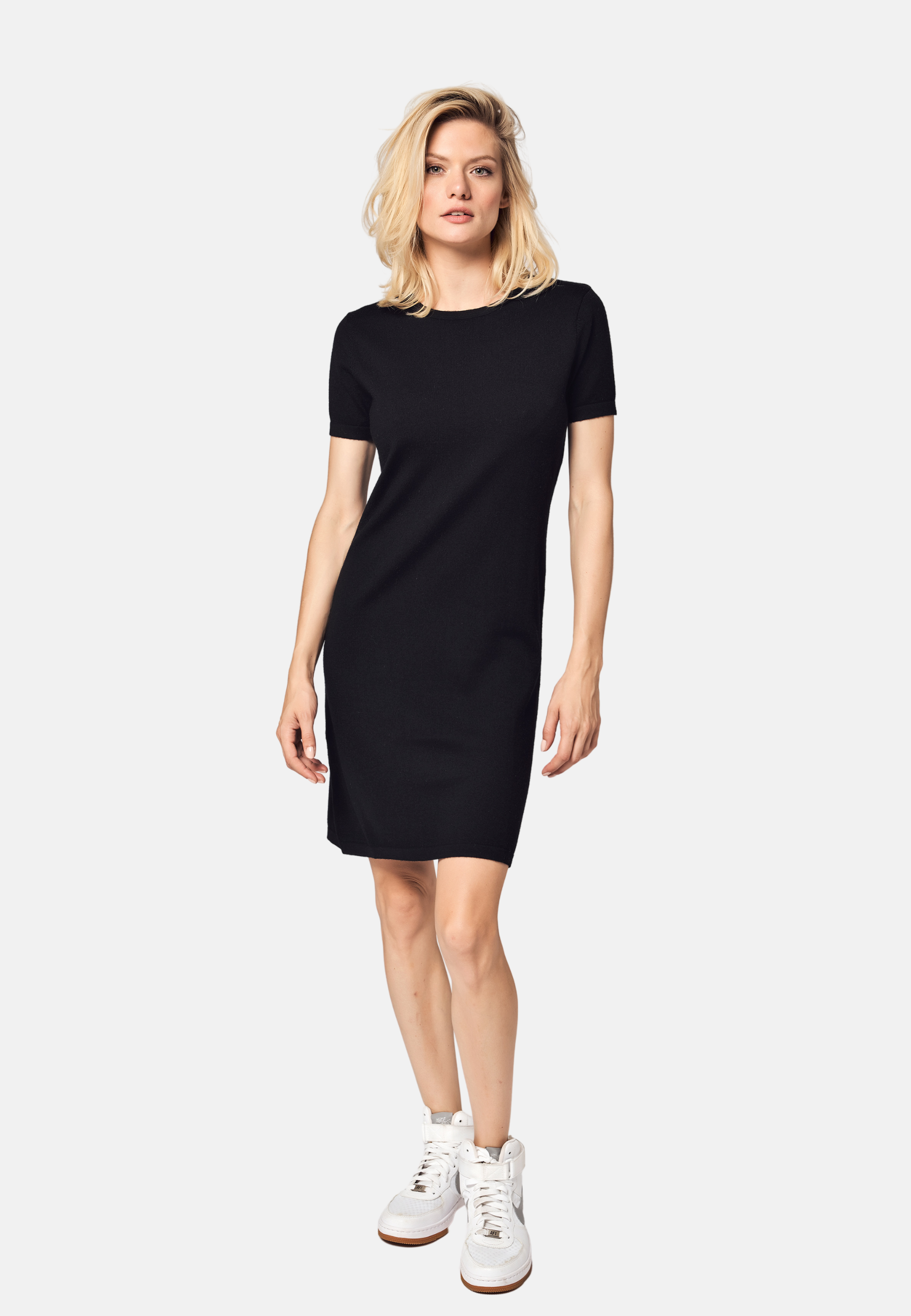 merino wool t shirt dress Merino Wool T-Shirt Dress XS / Black