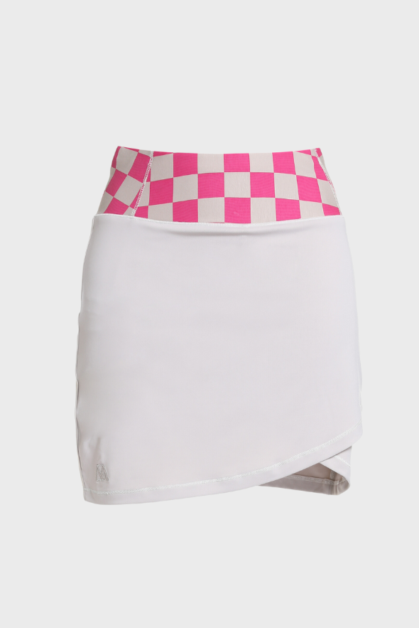 Beige/ Pink-Checker