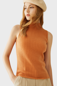 Mock-Neck Cashmere Vest2136083279167730