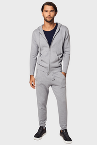 Refined Zip-Up Cotton Hoodie SET336081220583666