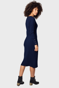 Midi V-Neck Merino Wool Dress535809851474162