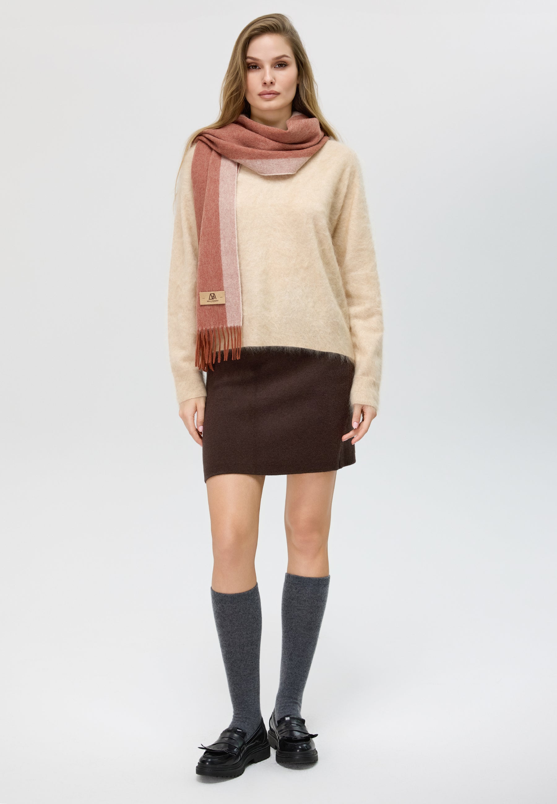 Duo-Color Cashmere Scarf