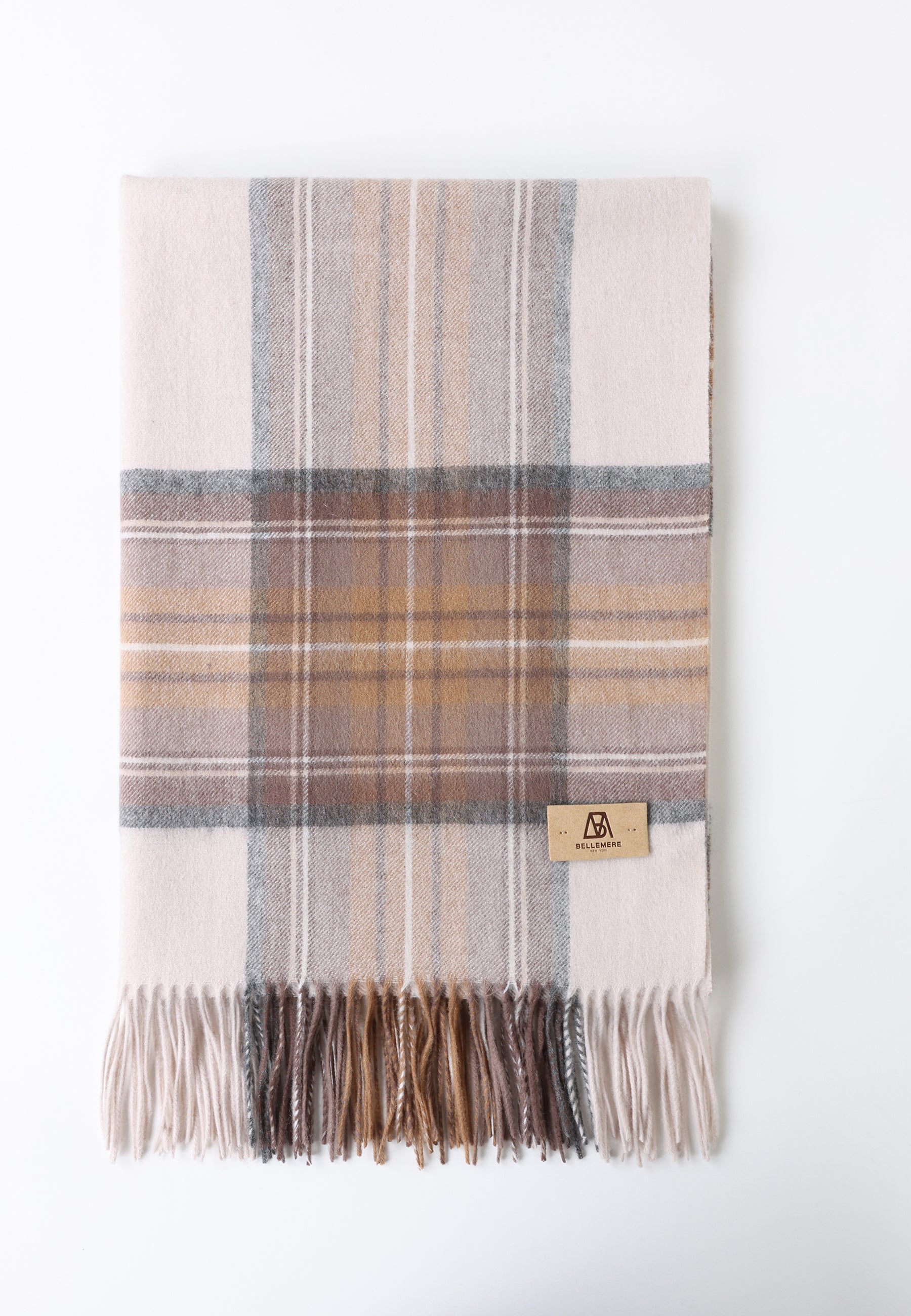 Checker Cashmere Plaid Scarf