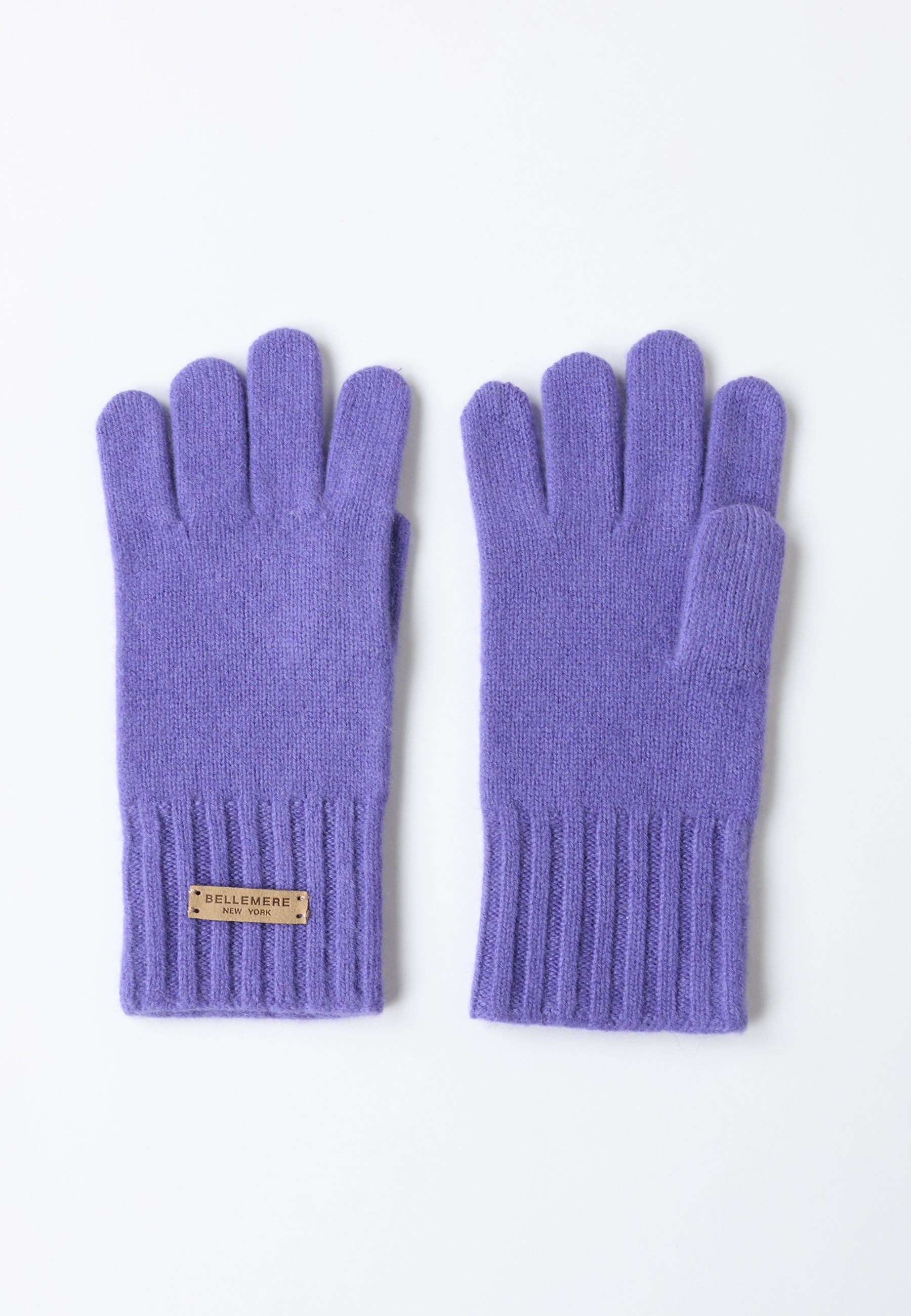 Flat-Ribbed Knit Merino Wool Gloves