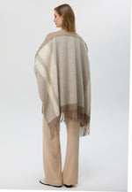 Load image into Gallery viewer, Double Sided Wool Poncho Shawl
