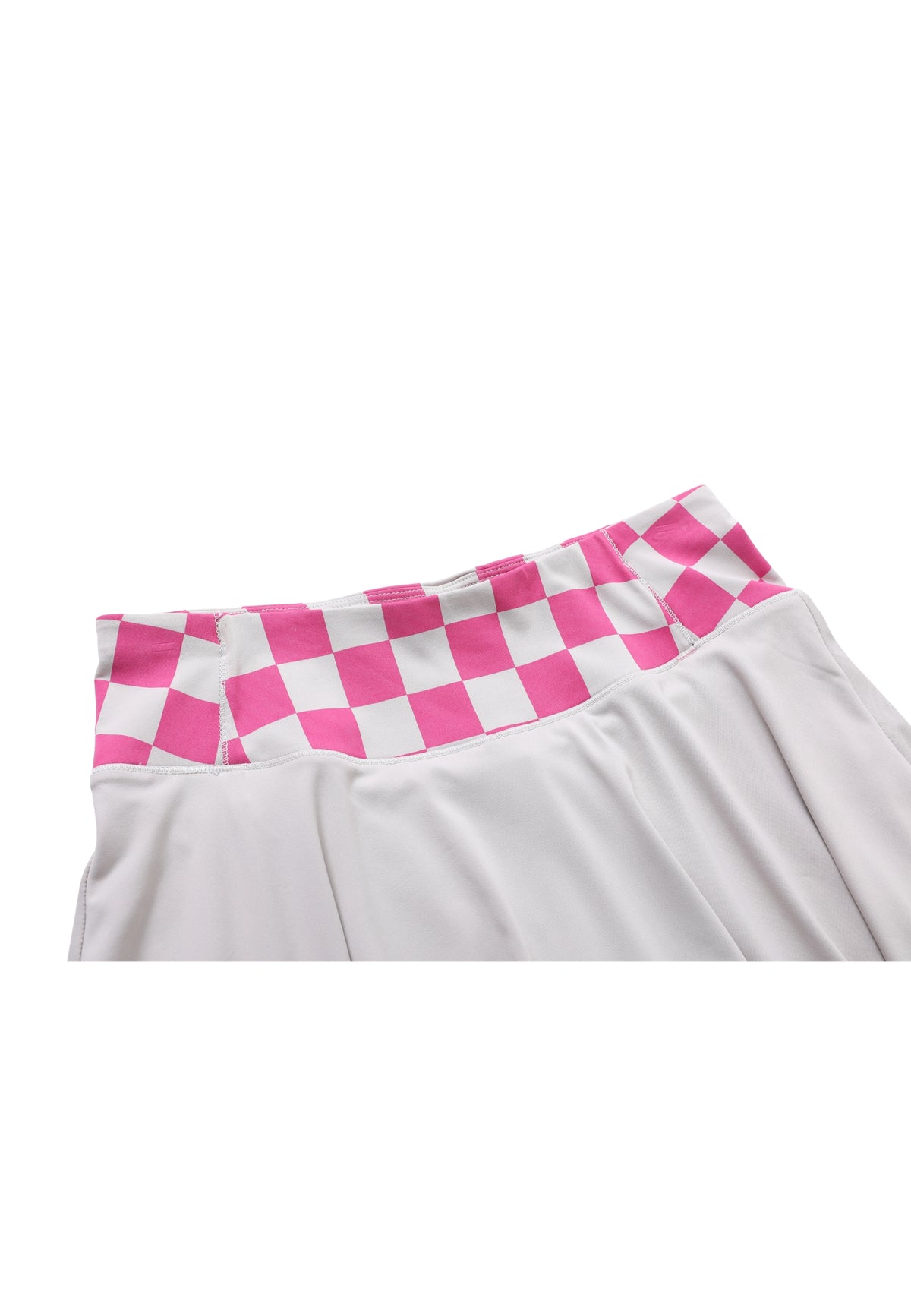 Jupe trapèze taille haute à carreaux