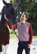 Carica l&#39;immagine nel visualizzatore di Gallery, Checker Print Cashmere Merino Sweater
