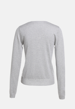 Lade das Bild in den Galerie-Viewer, Silk Cashmere V Neck Long Sleeves Slim Fit T-Shirt
