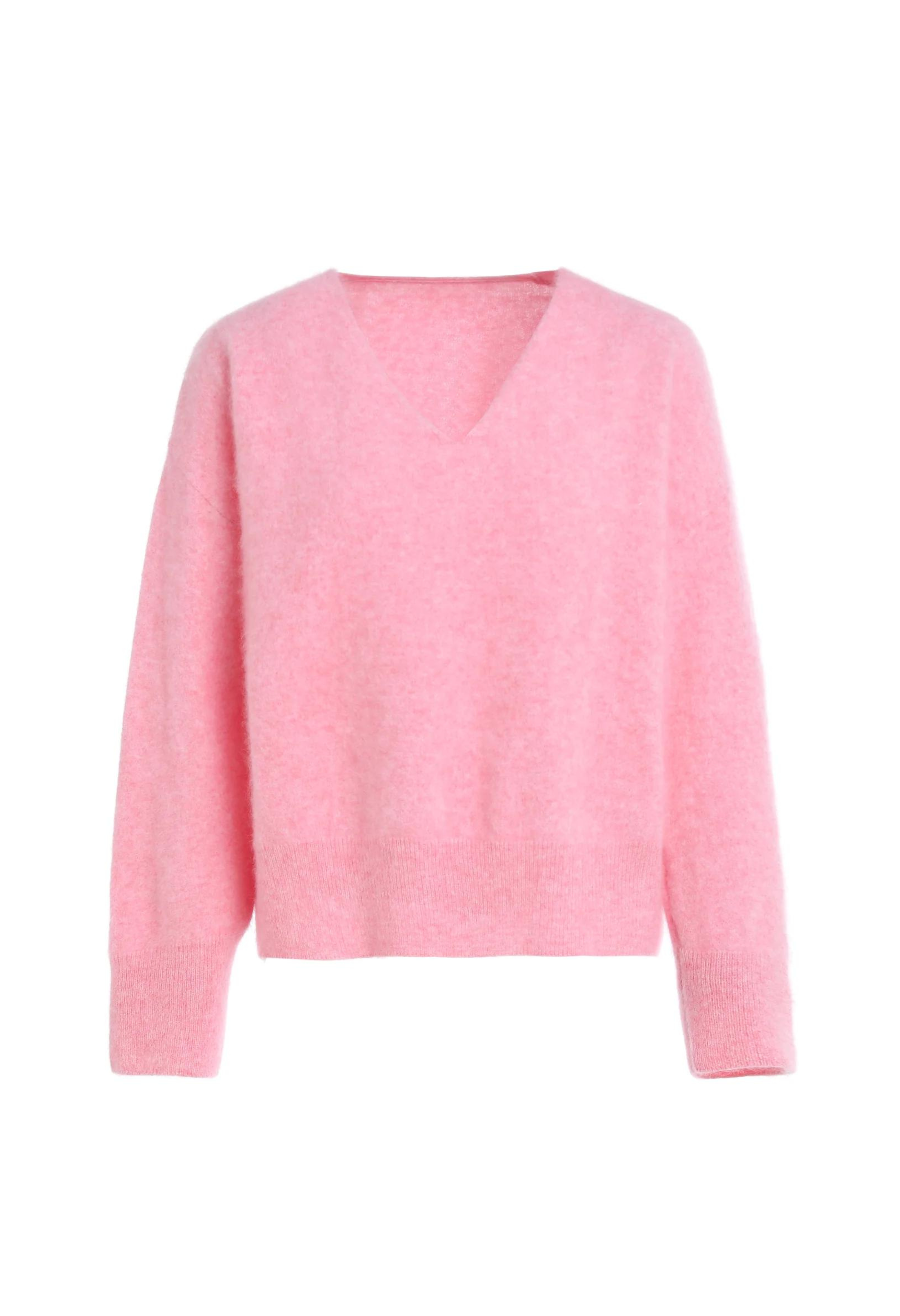 V-Neck Brushed Cashmere Sweater