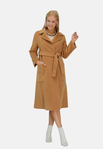 Relaxed Cashmere Blend Coat with Belt