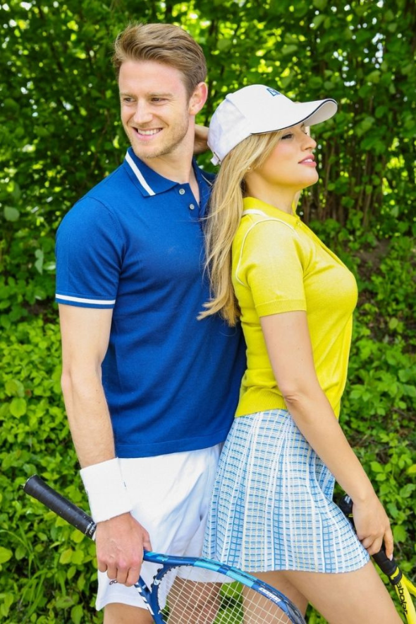 T-shirt polo de sport en cachemire