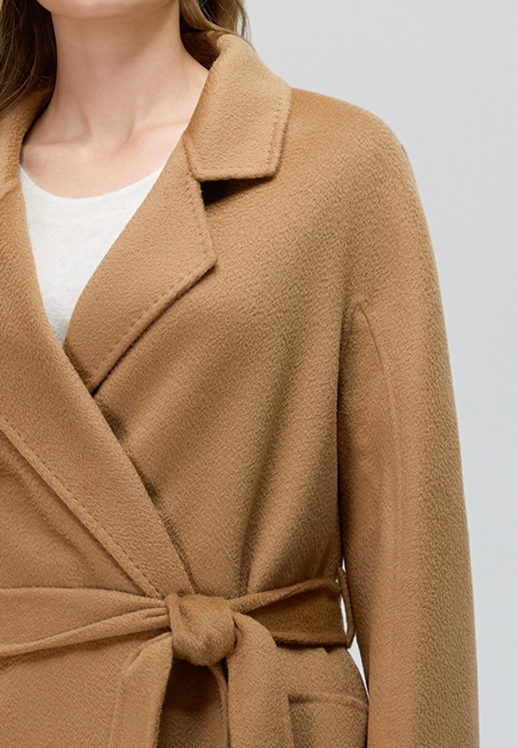 Belted Merino Overcoat
