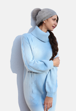 Load image into Gallery viewer, Cashmere Turtleneck Mini-Sweater
