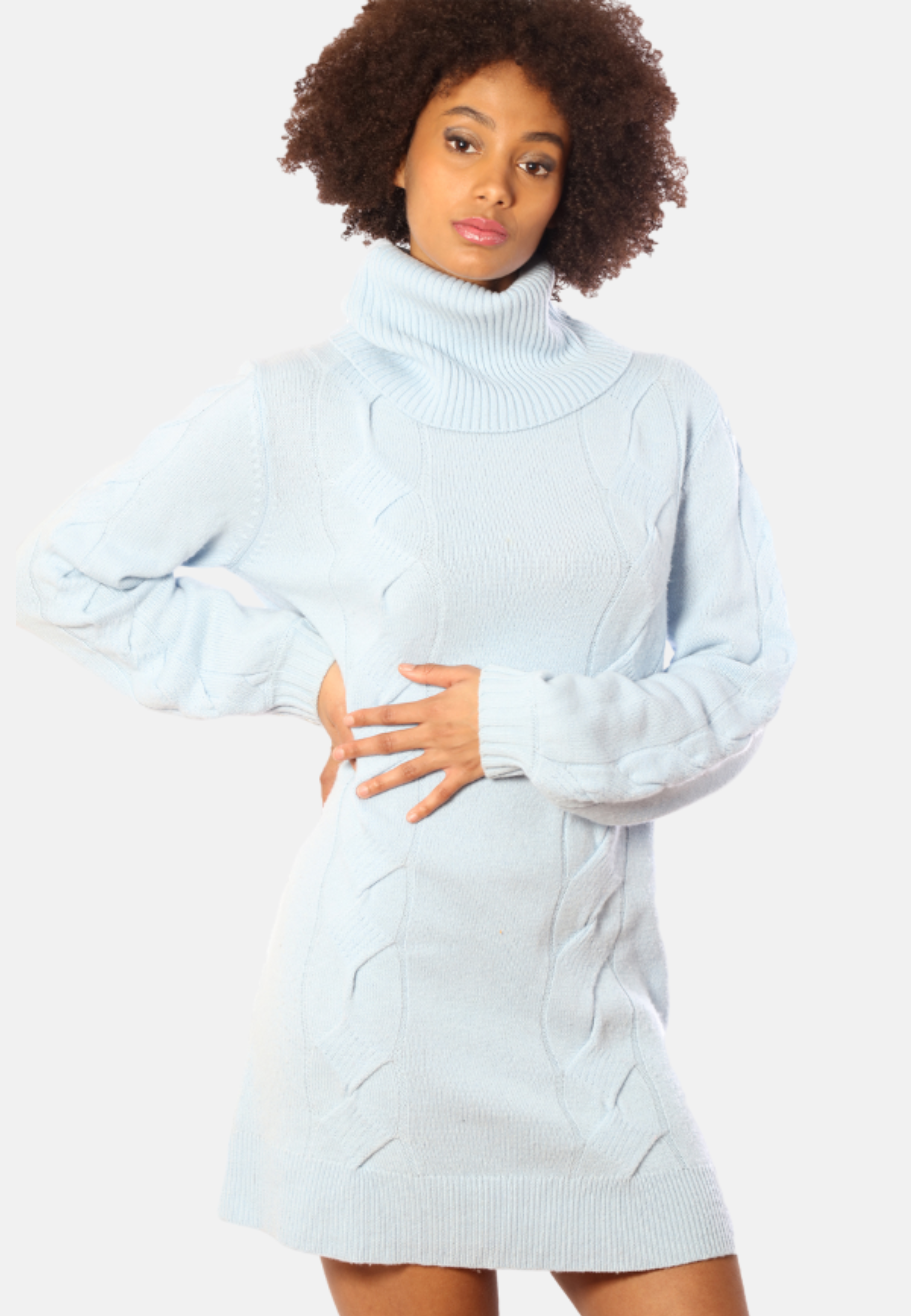 Cashmere Turtleneck Mini-Sweater