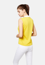 Lade das Bild in den Galerie-Viewer, Cotton Cashmere Sleeveless Polo Shirt

