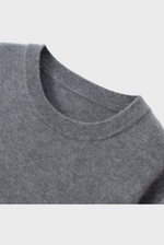 Load image into Gallery viewer, Solid Crew Neck Cashmere Sweater
