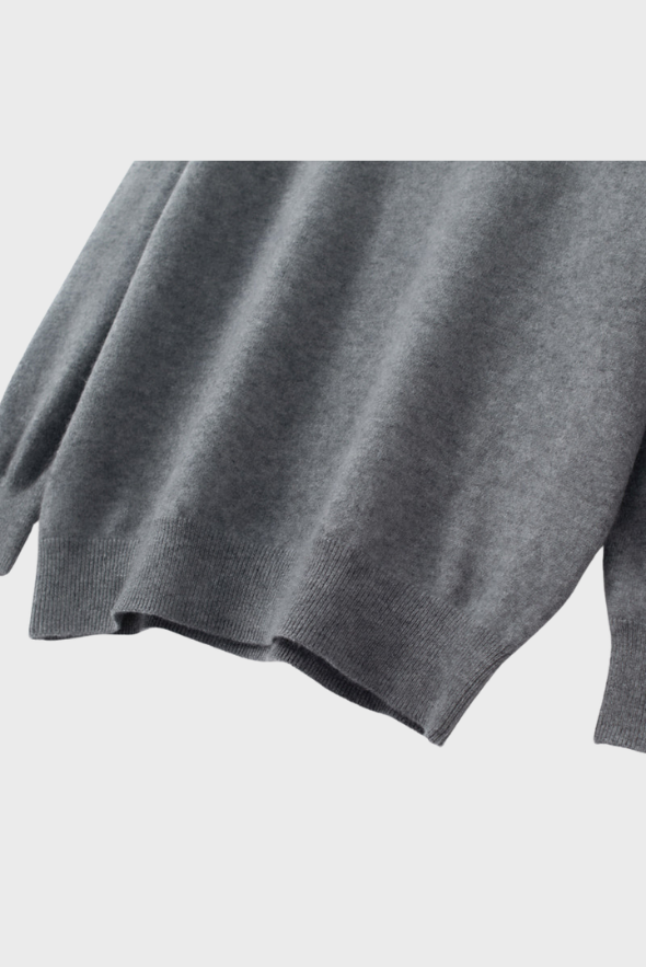 Solid Crew Neck Cashmere Sweater