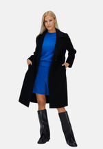 Lade das Bild in den Galerie-Viewer, Black Handmade Wool Coat
