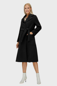 Relaxed Cashmere Blend Coat with Belt1235782612058354