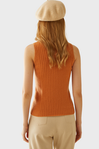 Mock-Neck Cashmere Vest2236083279200498