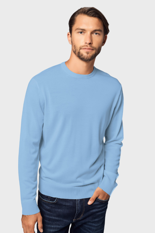 Pure Crew Neck Merino-Cashmere Sweater