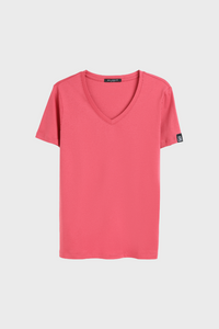 Silky Cotton V Neck  T-Shirt1836074955276530