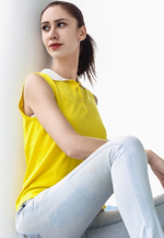 Lade das Bild in den Galerie-Viewer, Cotton Cashmere Sleeveless Polo Shirt
