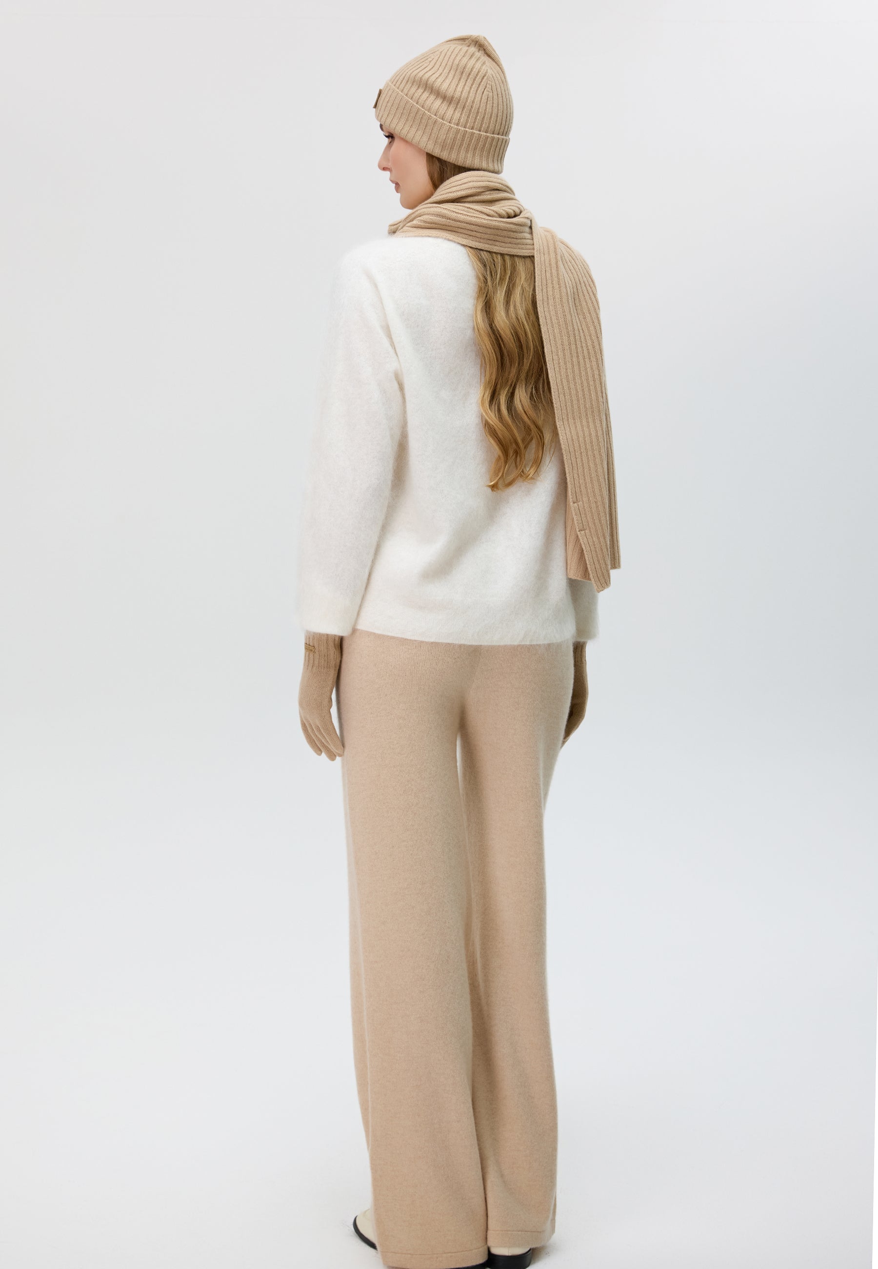 Flat-Ribbed Knit Merino Wool Hat